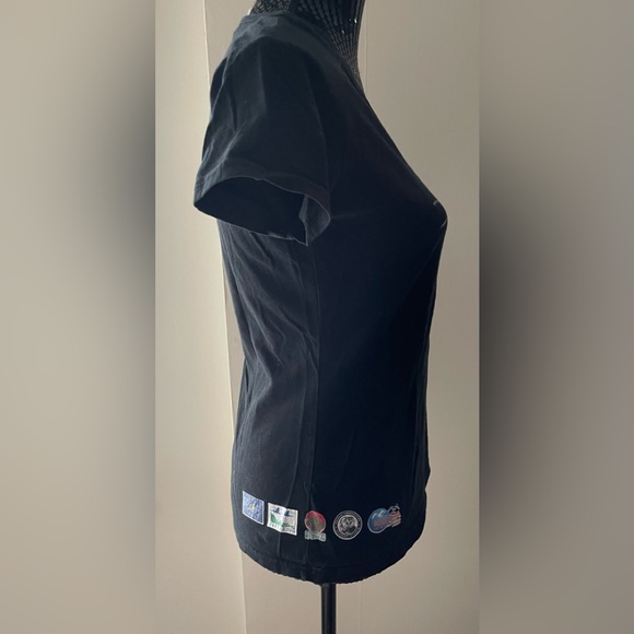 Adler Black T-Shirt With Bird Print Size Medium - Picture 2 of 8